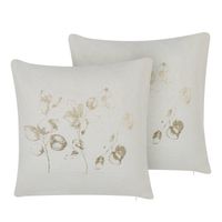 Beliani GOMPHRENA - Sierkussen-Beige-Polyester