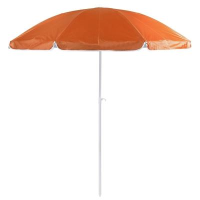 Strand/tuin parasol verstelbaar - oranje - nylon - 200 cm - UV bescherming