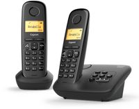 Gigaset A270A Duo DECT draadloze telefoon met antwoordapparaat, met extra handset, zwart - thumbnail