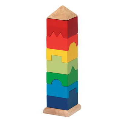 Goki houten stapel toren, 9dlg.