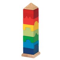 Goki houten stapel toren, 9dlg.