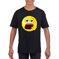 Emoticon moe t-shirt zwart kinderen XL (158-164)  -