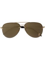Saint Laurent Eyewear lunettes de soleil à monture pilote - Noir