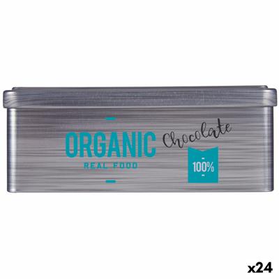 Tin Chocolade Grijs Blik (11 x 7,1 x 18 cm) (24 Stuks)