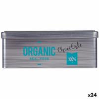 Tin Chocolade Grijs Blik (11 x 7,1 x 18 cm) (24 Stuks)
