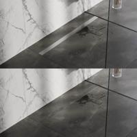 Douchegoot Brauer Zero RVS Inclusief Vloerflens 110x7 cm Tegelinlegrooster Omkeerbaar