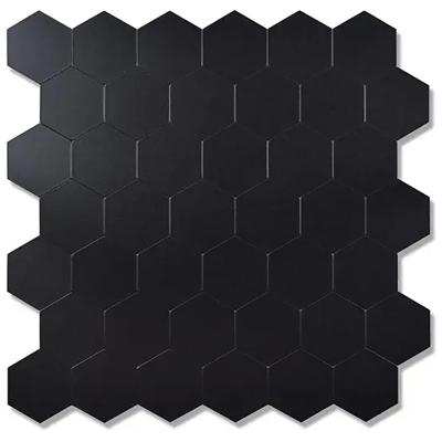 Zelfklevend Mozaïek Hexagon Zwart