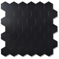 Zelfklevend Mozaïek Hexagon Zwart