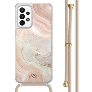 Samsung Galaxy A23 hoesje met koord - Marmer waves