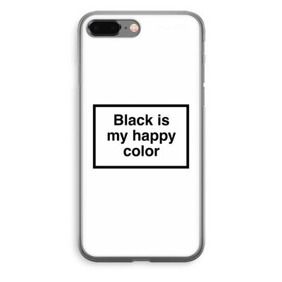 Black is my happy color: iPhone 8 Plus Transparant Hoesje