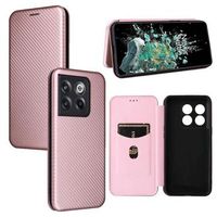 OnePlus 10T/Ace Pro Flip Case - Koolstofvezel - Rose Gold