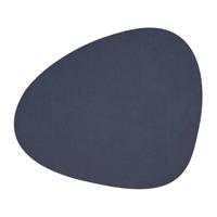 LIND DNA Placemat Hippo - Leer - Navy Blue - 44 x 37 cm - thumbnail