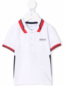 BOSS Kidswear polo à logo imprimé - Blanc