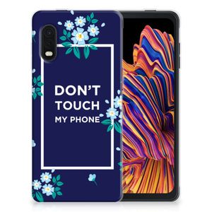 Samsung Xcover Pro Silicone-hoesje Flowers Blue DTMP