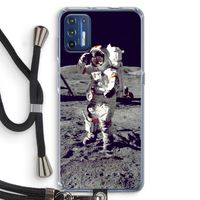 Spaceman: Motorola Moto G9 Plus Transparant Hoesje met koord