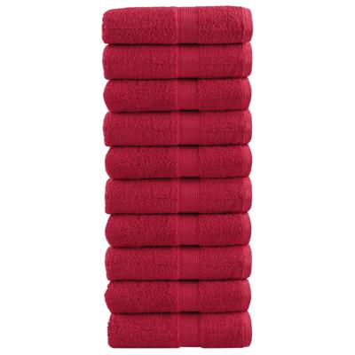 VidaXL Gastendoekjes solund 10 st 600 g/m² 30x30 cm rood