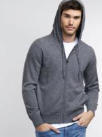 Zip-hoodie van cashmere