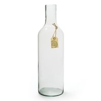 Transparante fles vaas/vazen van eco glas 15 x 53 cm - thumbnail