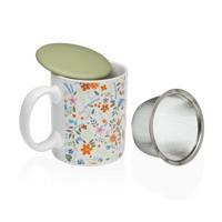 Kop met theefilter Versa Blommor