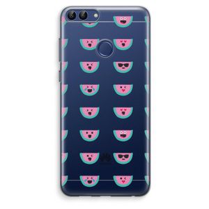 Smiley watermeloenprint: Huawei P Smart (2018) Transparant Hoesje