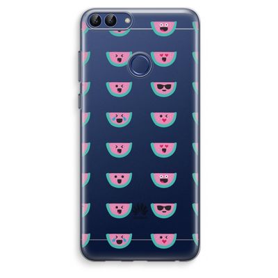 Smiley watermeloenprint: Huawei P Smart (2018) Transparant Hoesje