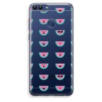 Smiley watermeloenprint: Huawei P Smart (2018) Transparant Hoesje