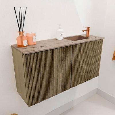 Toiletmeubel Mondiaz Joya Dlux | 80 cm | Meubelkleur Dusk | Faye wastafel Arena Wasbak Rechts | 1 kraangat