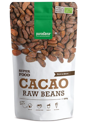Purasana Zaden Superfoods Super Food Cacao Raw Beans 200gr Purasana Zaden Superfoods Super Food Cacao Raw Beans 200gr