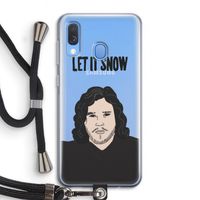 Let It Snow: Samsung Galaxy A40 Transparant Hoesje met koord
