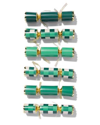 HEMA Feestwens met spel groen geruit - 6 stuks (groen)