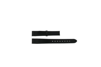 Horlogeband Burberry BU1053 Glad leder Zwart 14mm