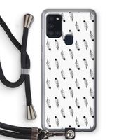 Pluimen: Samsung Galaxy A21s Transparant Hoesje met koord Pluimen: Samsung Galaxy A21s Transparant Hoesje met koord