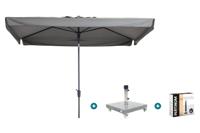 Madison Delos Luxe stokparasol 200x300 cm. - Light grey met Sevilla voet en hoes Madison Delos Luxe stokparasol 200x300 cm. - Light grey met Sevilla voet en hoes