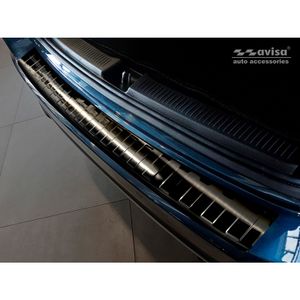 Zwart RVS Bumper beschermer passend voor Mercedes B-Klasse W247 2018- 'Ribs' AV245203