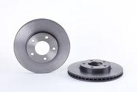 Remschijf COATED DISC LINE BREMBO, Remschijftype: Binnen geventileerd, u.a. für Mazda, Ford, Ford Usa