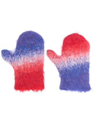 ERL gants en maille à effet dégradé - Rouge