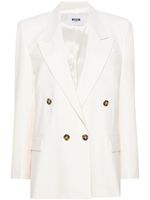 MSGM blazer croisé à revers crantés - Tons neutres