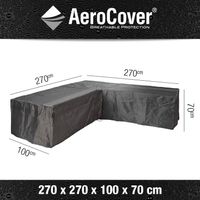Loungesethoes hoek L-vorm 270x270x100x70cm - Aerocover Loungesethoes hoek L-vorm 270x270x100x70cm - Aerocover