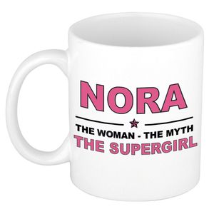 Nora The woman, The myth the supergirl cadeau koffie mok / thee beker 300 ml