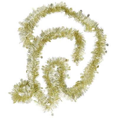 Folieslinger - goud - folie - 8 cm x 2 m - kerstboom decoratie/kerstslinger Folieslinger - goud - folie - 8 cm x 2 m - kerstboom decoratie/kerstslinger