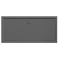 Xenz Mariana Plus rechthoekige douchebak acryl 170x80cm zwart mat - thumbnail