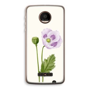 Purple poppy: Motorola Moto Z Force Transparant Hoesje