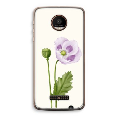 Purple poppy: Motorola Moto Z Force Transparant Hoesje