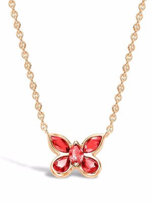 Pragnell collier Butterfly en or 18ct à pendentif orné de rubis