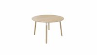 Tafel 9311 rond - 120 cm. - Wit - Eiken licht - Beuken naturel