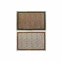 Tapijt DKD Home Decor 160 x 230 x 0,4 cm Polyester Wit Ikat Boho (2 Stuks)
