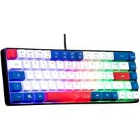 Gamingtoetsenbord - THE G-LAB - KEYZ-HYDRO-BWR/FR - 60% membraan 3 hoofdkleuren Blauw-Wit-Rood
