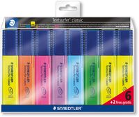 Staedtler Markeerstift Textsurfer Classic etui van 8 stuks: geel, oranje, roze, paars, blauw, groen en... - thumbnail