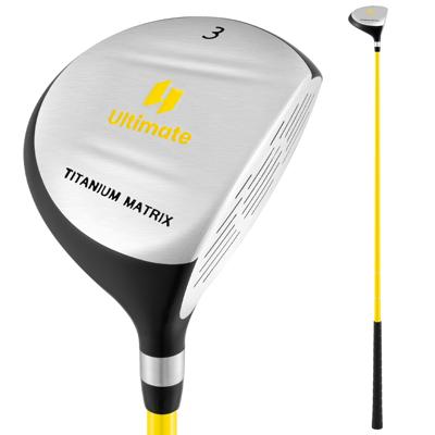 Junior Fairway Houten #3 165CC voor Kinderen Individuele Golfclub met Glasvezel Shaft en Beschermhoes Rechtshandig 86cm