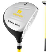 Junior Fairway Houten #3 165CC voor Kinderen Individuele Golfclub met Glasvezel Shaft en Beschermhoes Rechtshandig 86cm
